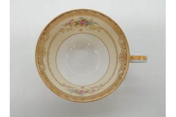 オールドノリタケ　NORITAKE　金彩　ティータイムが華やかになるティーカップ&ソーサー4客セット(花、フラワー、C&S、洋食器)(R-074120)