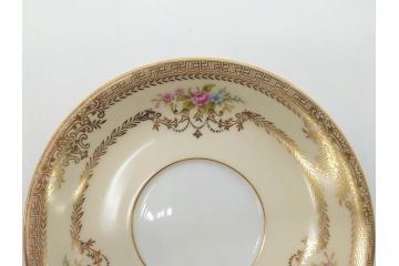 オールドノリタケ　NORITAKE　金彩　ティータイムが華やかになるティーカップ&ソーサー4客セット(花、フラワー、C&S、洋食器)(R-074120)
