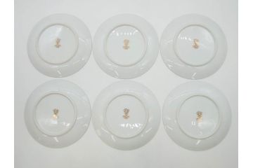オールドノリタケ　NORITAKE　金彩　繊細なデザインが煌びやかな印象を与えるプレート6枚セット(花、フラワー、皿、洋食器)(R-074121)