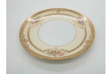オールドノリタケ　NORITAKE　金彩　繊細なデザインが煌びやかな印象を与えるプレート6枚セット(花、フラワー、皿、洋食器)(R-074121)