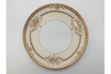 オールドノリタケ　NORITAKE　金彩　繊細なデザインが煌びやかな印象を与えるプレート6枚セット(花、フラワー、皿、洋食器)(R-074121)