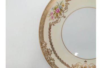 オールドノリタケ　NORITAKE　金彩　繊細なデザインが煌びやかな印象を与えるプレート6枚セット(花、フラワー、皿、洋食器)(R-074121)