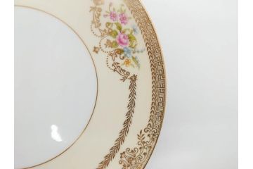 オールドノリタケ　NORITAKE　金彩　繊細なデザインが煌びやかな印象を与えるプレート6枚セット(花、フラワー、皿、洋食器)(R-074121)
