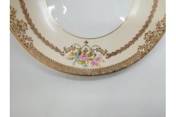 オールドノリタケ　NORITAKE　金彩　繊細なデザインが煌びやかな印象を与えるプレート6枚セット(花、フラワー、皿、洋食器)(R-074121)