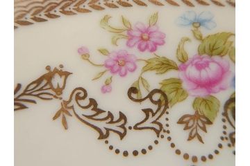 オールドノリタケ　NORITAKE　金彩　繊細なデザインが煌びやかな印象を与えるプレート6枚セット(花、フラワー、皿、洋食器)(R-074121)