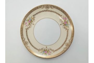 オールドノリタケ　NORITAKE　金彩　繊細なデザインが煌びやかな印象を与えるプレート6枚セット(花、フラワー、皿、洋食器)(R-074121)
