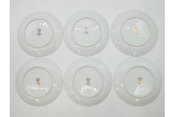 オールドノリタケ　NORITAKE　金彩　繊細なデザインが煌びやかな印象を与えるプレート6枚セット(花、フラワー、皿、洋食器)(R-074122)