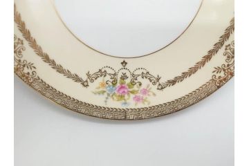 オールドノリタケ　NORITAKE　金彩　繊細なデザインが煌びやかな印象を与えるプレート6枚セット(花、フラワー、皿、洋食器)(R-074122)