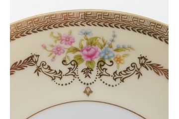 オールドノリタケ　NORITAKE　金彩　繊細なデザインが煌びやかな印象を与えるプレート6枚セット(花、フラワー、皿、洋食器)(R-074122)