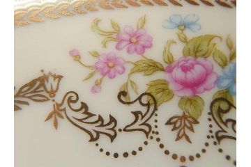 オールドノリタケ　NORITAKE　金彩　繊細なデザインが煌びやかな印象を与えるプレート6枚セット(花、フラワー、皿、洋食器)(R-074122)