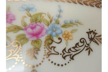 オールドノリタケ　NORITAKE　金彩　繊細なデザインが煌びやかな印象を与えるプレート6枚セット(花、フラワー、皿、洋食器)(R-074122)