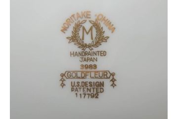 オールドノリタケ　NORITAKE　金彩　繊細なデザインが煌びやかな印象を与えるプレート6枚セット(花、フラワー、皿、洋食器)(R-074122)
