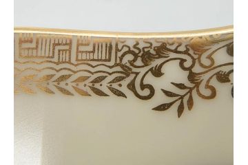 オールドノリタケ　NORITAKE　金彩　洗練されたフォルムが優雅な雰囲気を醸し出すプレート5枚セット(花、フラワー、皿、洋食器)(R-074123)