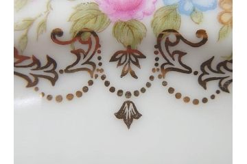 オールドノリタケ　NORITAKE　金彩　洗練されたフォルムが優雅な雰囲気を醸し出すプレート5枚セット(花、フラワー、皿、洋食器)(R-074123)