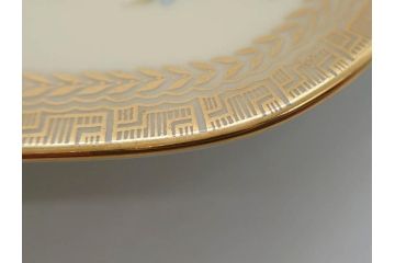 オールドノリタケ　NORITAKE　金彩　洗練されたフォルムが優雅な雰囲気を醸し出すプレート5枚セット(花、フラワー、皿、洋食器)(R-074123)