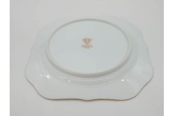 オールドノリタケ　NORITAKE　金彩　洗練されたフォルムが優雅な雰囲気を醸し出すプレート5枚セット(花、フラワー、皿、洋食器)(R-074123)