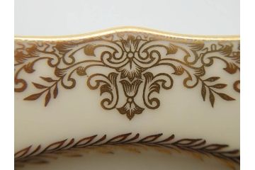 オールドノリタケ　NORITAKE　金彩　洗練されたフォルムが優雅な雰囲気を醸し出すプレート6枚セット(花、フラワー、皿、洋食器)(R-074124)