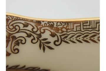 オールドノリタケ　NORITAKE　金彩　洗練されたフォルムが優雅な雰囲気を醸し出すプレート6枚セット(花、フラワー、皿、洋食器)(R-074124)