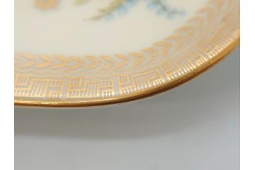 オールドノリタケ　NORITAKE　金彩　洗練されたフォルムが優雅な雰囲気を醸し出すプレート6枚セット(花、フラワー、皿、洋食器)(R-074124)
