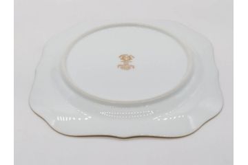 オールドノリタケ　NORITAKE　金彩　洗練されたフォルムが優雅な雰囲気を醸し出すプレート6枚セット(花、フラワー、皿、洋食器)(R-074124)