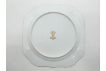 オールドノリタケ　NORITAKE　金彩　洗練されたフォルムが優雅な雰囲気を醸し出すプレート6枚セット(花、フラワー、皿、洋食器)(R-074124)