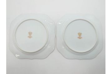 オールドノリタケ　NORITAKE　金彩　洗練されたフォルムが優雅な雰囲気を醸し出すプレート6枚セット(花、フラワー、皿、洋食器)(R-074124)