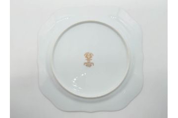 オールドノリタケ　NORITAKE　金彩　洗練されたフォルムが優雅な雰囲気を醸し出すプレート6枚セット(花、フラワー、皿、洋食器)(R-074124)