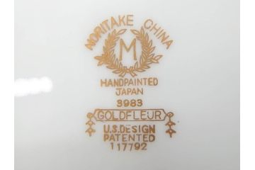 オールドノリタケ　NORITAKE　金彩　洗練されたフォルムが優雅な雰囲気を醸し出すプレート6枚セット(花、フラワー、皿、洋食器)(R-074124)