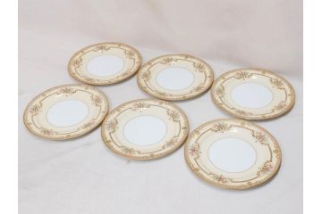 オールドノリタケ　NORITAKE　金彩　ゴールドのデザインが高級感を高めるプレート6枚セット(花、フラワー、皿、洋食器)(R-074125)