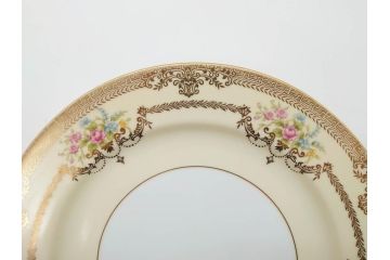 オールドノリタケ　NORITAKE　金彩　ゴールドのデザインが高級感を高めるプレート6枚セット(花、フラワー、皿、洋食器)(R-074125)