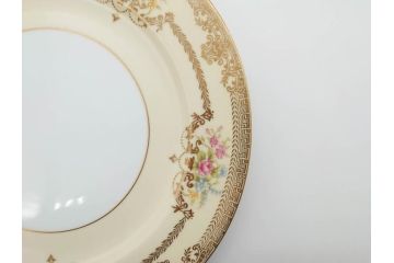 オールドノリタケ　NORITAKE　金彩　ゴールドのデザインが高級感を高めるプレート6枚セット(花、フラワー、皿、洋食器)(R-074125)