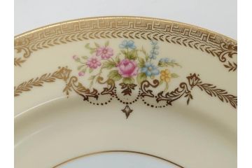 オールドノリタケ　NORITAKE　金彩　ゴールドのデザインが高級感を高めるプレート6枚セット(花、フラワー、皿、洋食器)(R-074125)