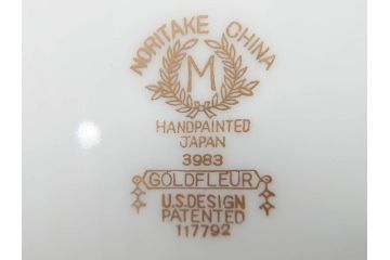 オールドノリタケ　NORITAKE　金彩　ゴールドのデザインが高級感を高めるプレート6枚セット(花、フラワー、皿、洋食器)(R-074125)