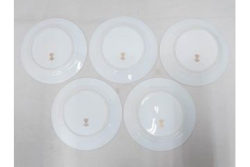 オールドノリタケ　NORITAKE　金彩　ゴールドのデザインが高級感を高めるプレート5枚セット(花、フラワー、皿、洋食器)(R-074126)
