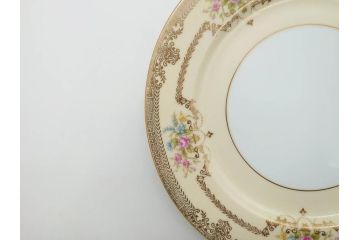 オールドノリタケ　NORITAKE　金彩　ゴールドのデザインが高級感を高めるプレート5枚セット(花、フラワー、皿、洋食器)(R-074126)