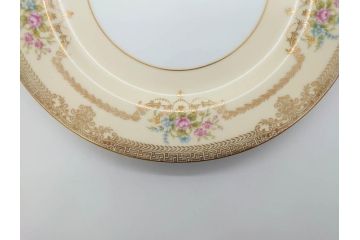 オールドノリタケ　NORITAKE　金彩　ゴールドのデザインが高級感を高めるプレート5枚セット(花、フラワー、皿、洋食器)(R-074126)