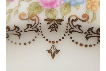 オールドノリタケ　NORITAKE　金彩　ゴールドのデザインが高級感を高めるプレート5枚セット(花、フラワー、皿、洋食器)(R-074126)