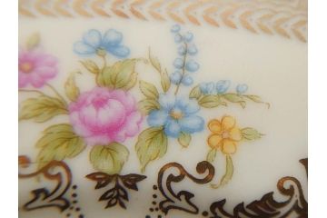 オールドノリタケ　NORITAKE　金彩　ゴールドのデザインが高級感を高めるプレート5枚セット(花、フラワー、皿、洋食器)(R-074126)