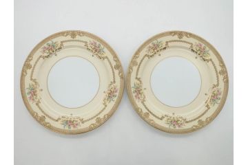 オールドノリタケ　NORITAKE　金彩　ゴールドのデザインが高級感を高めるプレート5枚セット(花、フラワー、皿、洋食器)(R-074126)