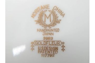 オールドノリタケ　NORITAKE　金彩　ゴールドのデザインが高級感を高めるプレート5枚セット(花、フラワー、皿、洋食器)(R-074126)