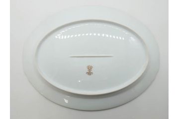 オールドノリタケ　NORITAKE　金彩　幅広いシーンで活躍してくれるオーバルプレート&グレービーボート&ボウルセット(花、フラワー、皿、洋食器、ソースボート、グレイビー)(R-074127)