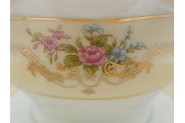 オールドノリタケ　NORITAKE　金彩　幅広いシーンで活躍してくれるオーバルプレート&グレービーボート&ボウルセット(花、フラワー、皿、洋食器、ソースボート、グレイビー)(R-074127)