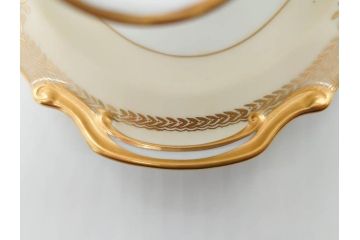 オールドノリタケ　NORITAKE　金彩　幅広いシーンで活躍してくれるオーバルプレート&グレービーボート&ボウルセット(花、フラワー、皿、洋食器、ソースボート、グレイビー)(R-074127)