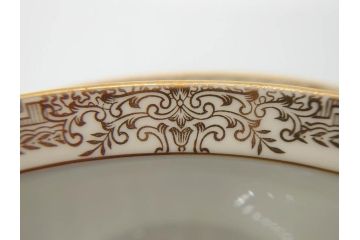 オールドノリタケ　NORITAKE　金彩　幅広いシーンで活躍してくれるオーバルプレート&グレービーボート&ボウルセット(花、フラワー、皿、洋食器、ソースボート、グレイビー)(R-074127)
