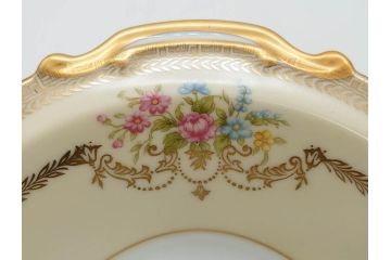 オールドノリタケ　NORITAKE　金彩　幅広いシーンで活躍してくれるオーバルプレート&グレービーボート&ボウルセット(花、フラワー、皿、洋食器、ソースボート、グレイビー)(R-074127)