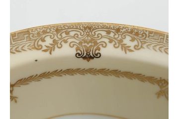 オールドノリタケ　NORITAKE　金彩　幅広いシーンで活躍してくれるオーバルプレート&グレービーボート&ボウルセット(花、フラワー、皿、洋食器、ソースボート、グレイビー)(R-074127)