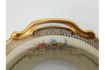 オールドノリタケ　NORITAKE　金彩　幅広いシーンで活躍してくれるオーバルプレート&グレービーボート&ボウルセット(花、フラワー、皿、洋食器、ソースボート、グレイビー)(R-074127)