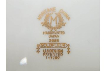 オールドノリタケ　NORITAKE　金彩　幅広いシーンで活躍してくれるオーバルプレート&グレービーボート&ボウルセット(花、フラワー、皿、洋食器、ソースボート、グレイビー)(R-074127)