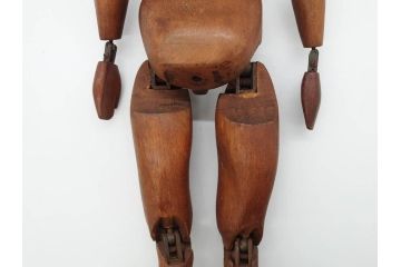 フランスビンテージ　木製　色々なポージングができるデッサン人形(デッサン用ドール、人形模型、ウッドマネキン、可動式、モデル人形、ヴィンテージ)(R-074128)