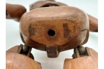 フランスビンテージ　木製　色々なポージングができるデッサン人形(デッサン用ドール、人形模型、ウッドマネキン、可動式、モデル人形、ヴィンテージ)(R-074128)